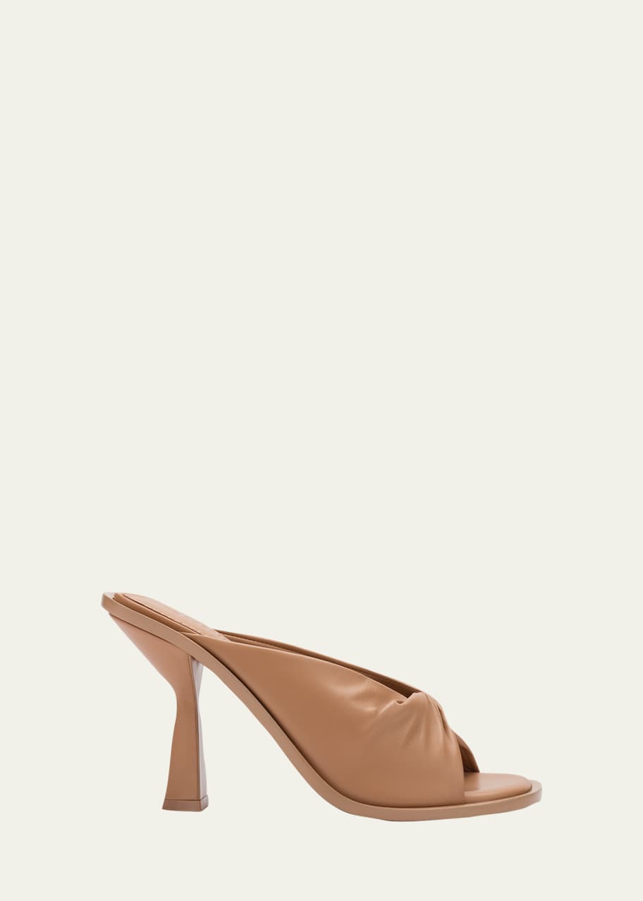 Mercedes Castillo Tina Leather Twist Slide Sandals - Bergdorf Goodman