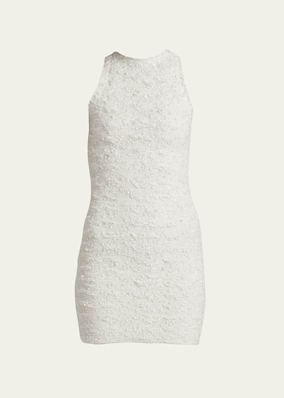 Balmain Pearl-Embellished Tweed Body-Con Mini Dress - Bergdorf Goodman