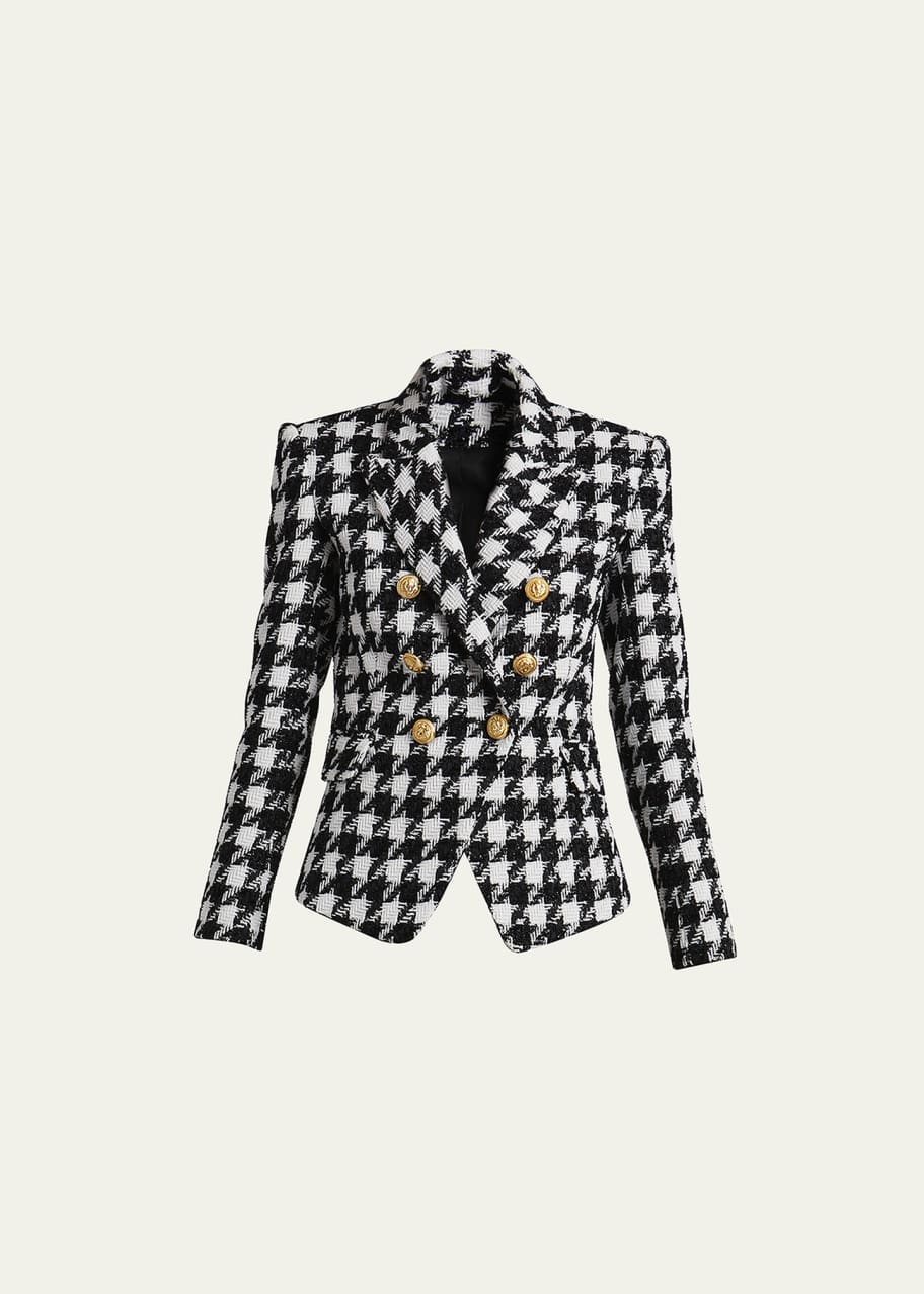 Balmain Houndstooth Tweed Blazer - Bergdorf Goodman