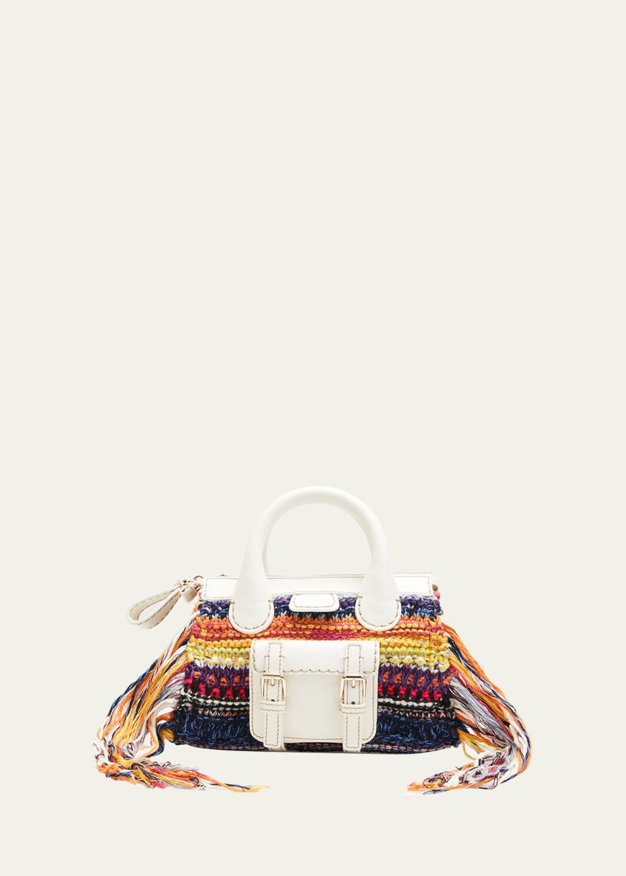 Chloe Edith Mini Fringe Knit Cashmere Satchel Bag - Bergdorf Goodman