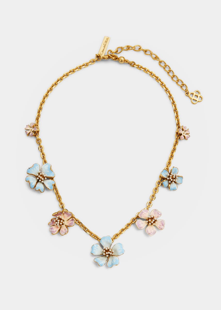 Oscar de la Renta Flower Station Necklace Bergdorf Goodman