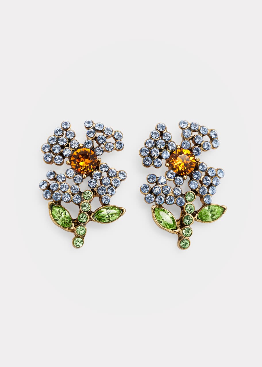 Oscar de la renta flower earrings online