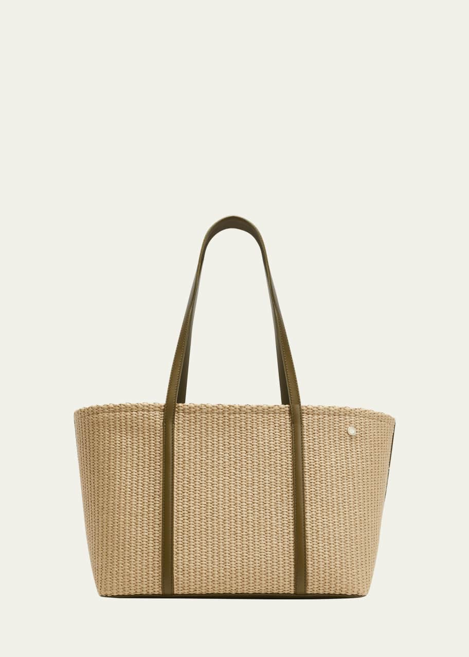 Loro Piana East-West Raffia & Leather Tote Bag - Bergdorf