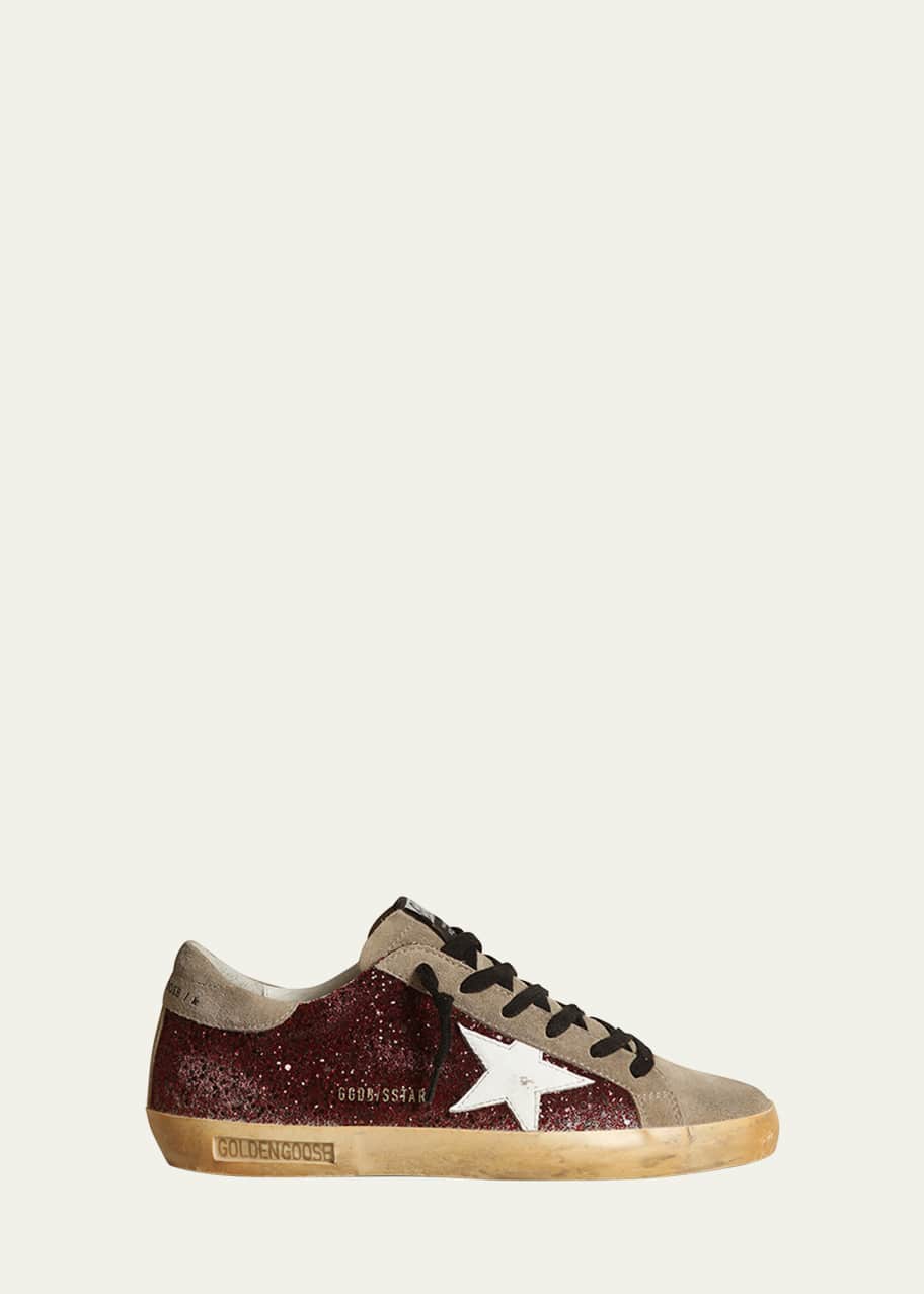 Golden Goose Superstar Leather Glitter Low Top Sneakers Bergdorf Goodman