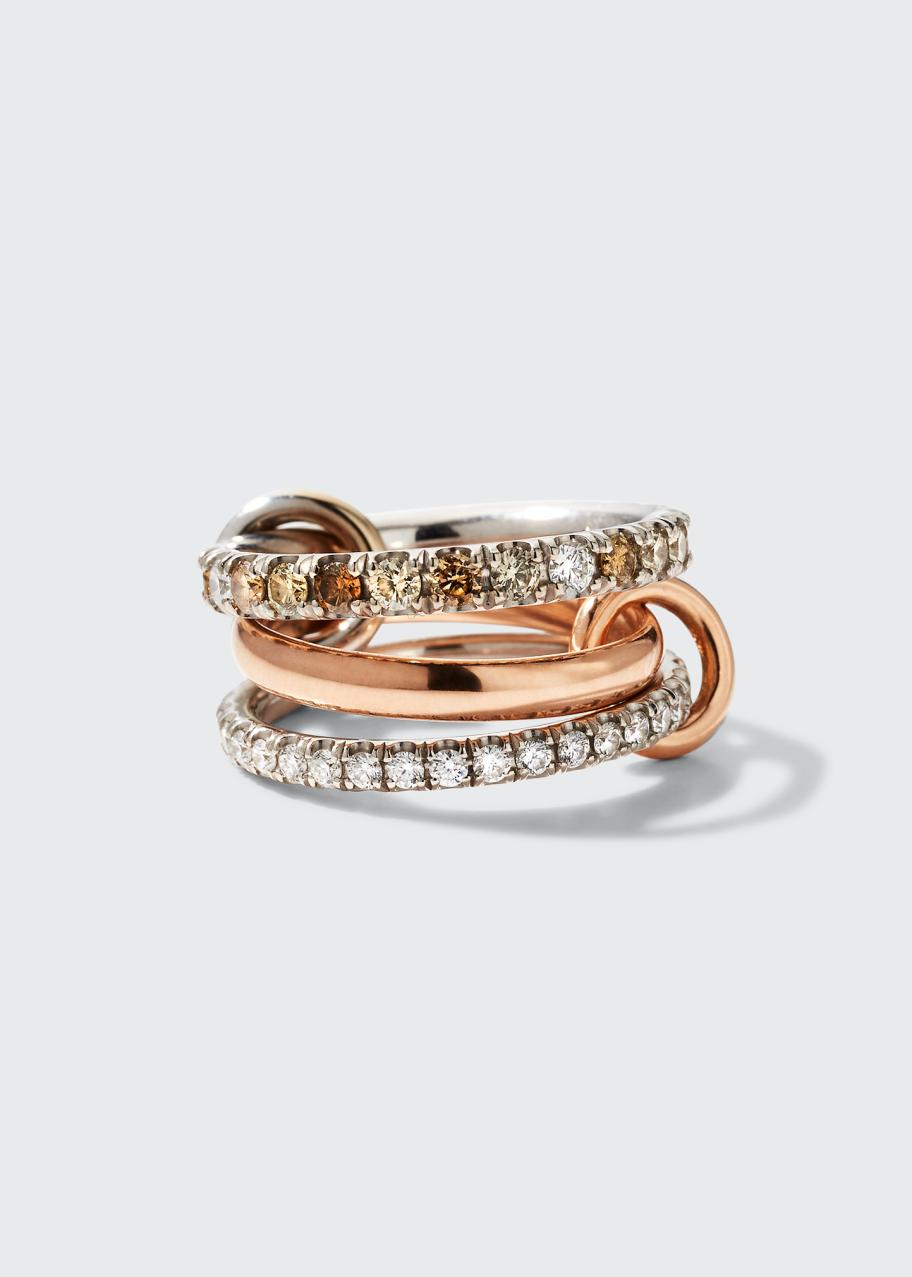 Spinelli Kilcollin Scorpio Deux Three Linked Rings in 18K White