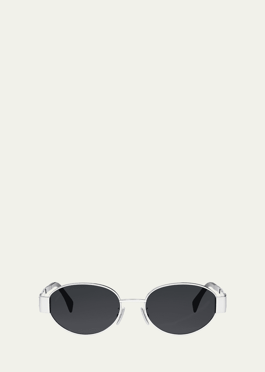 Image 1 of 1: Triomphe Oval Metal Sunglasses