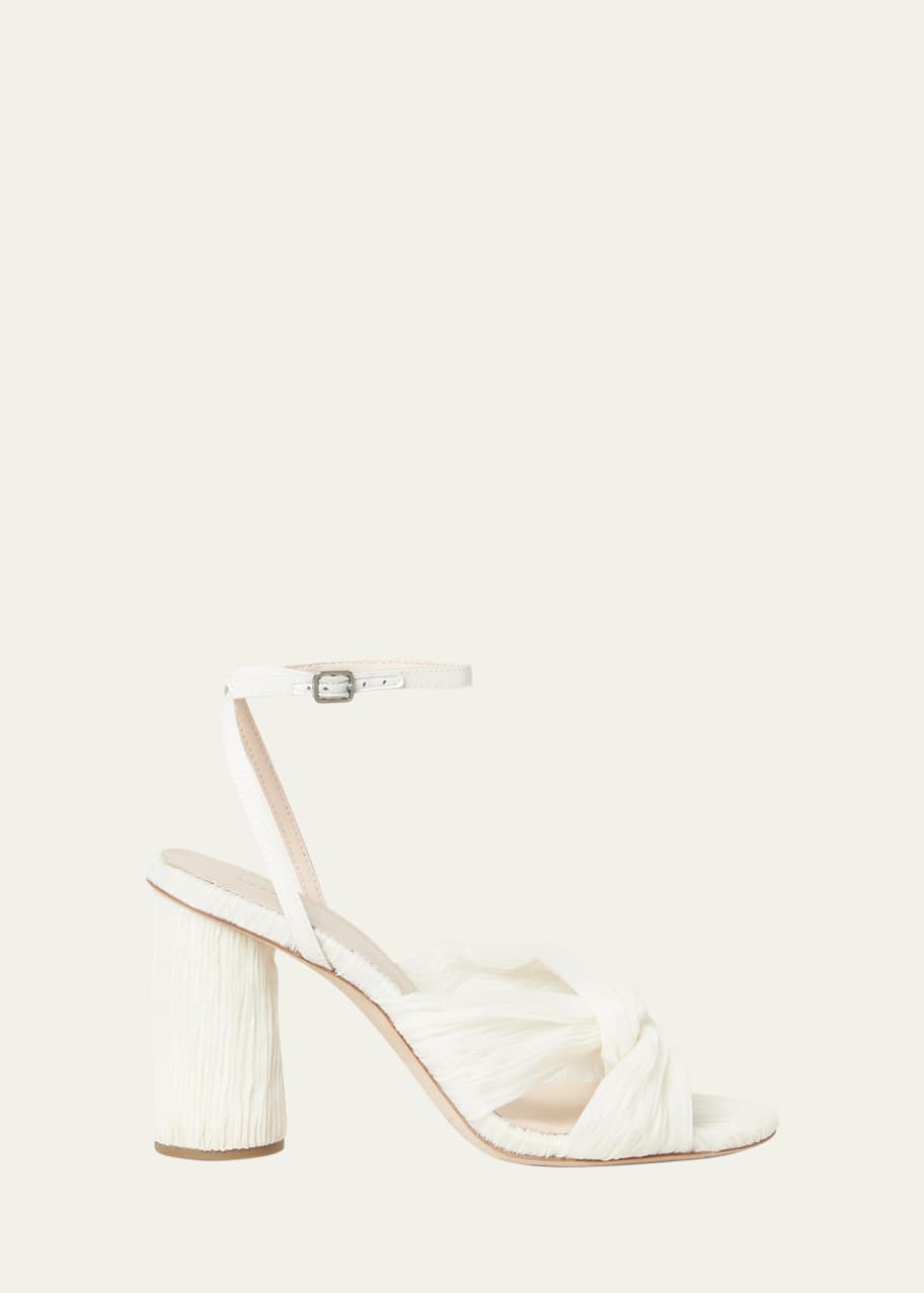 Loeffler Randall Penny Pleated Knot Ankle Strap Sandals Bergdorf