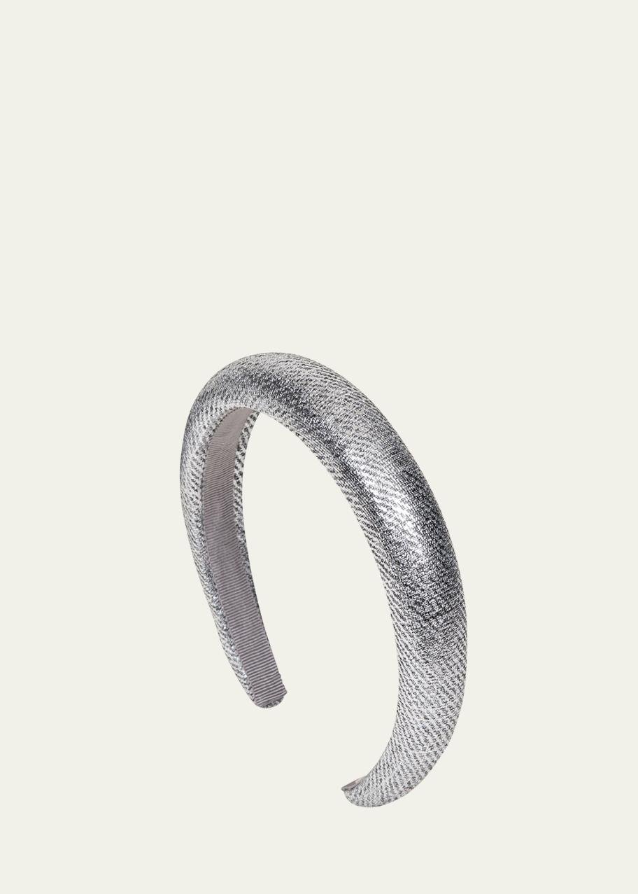 Jennifer Behr Stilla Metallic Padded Headband - Bergdorf Goodman display picture 2