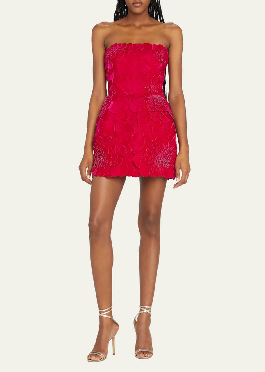 Oscar de la renta red velvet top