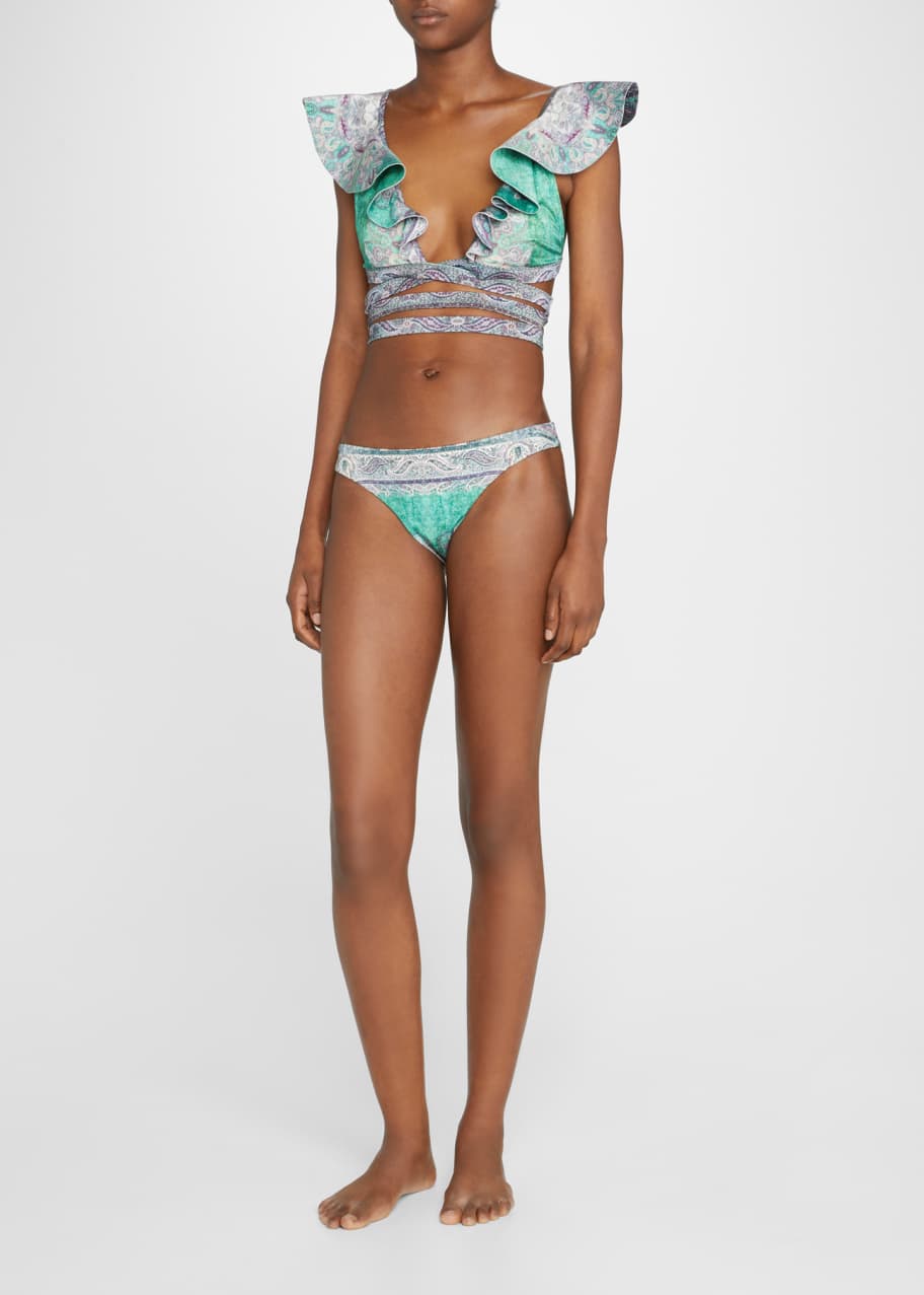 Zimmermann Wrap Ruffle Two-Piece Bikini Set - Bergdorf Goodman
