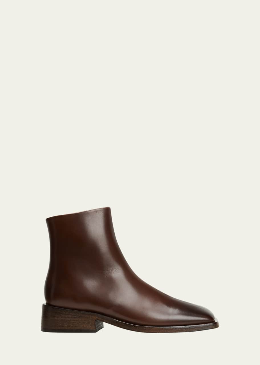 Spatoletto Leather Square Toe Booties