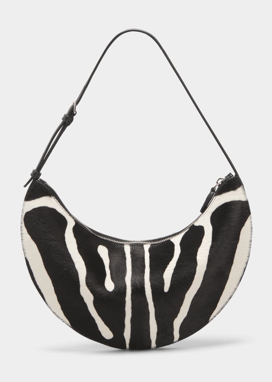 ALAIA Le Demi Lune Zebra Calf Hair Shoulder Bag - Bergdorf Goodman