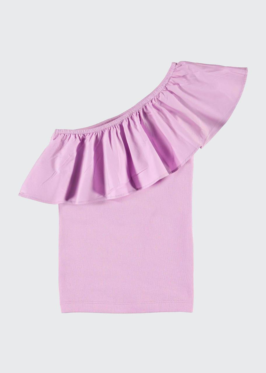 Molo Girl's Rebecca 1-Shoulder Ruffle Tank, Size 3T-6 - Bergdorf Goodman