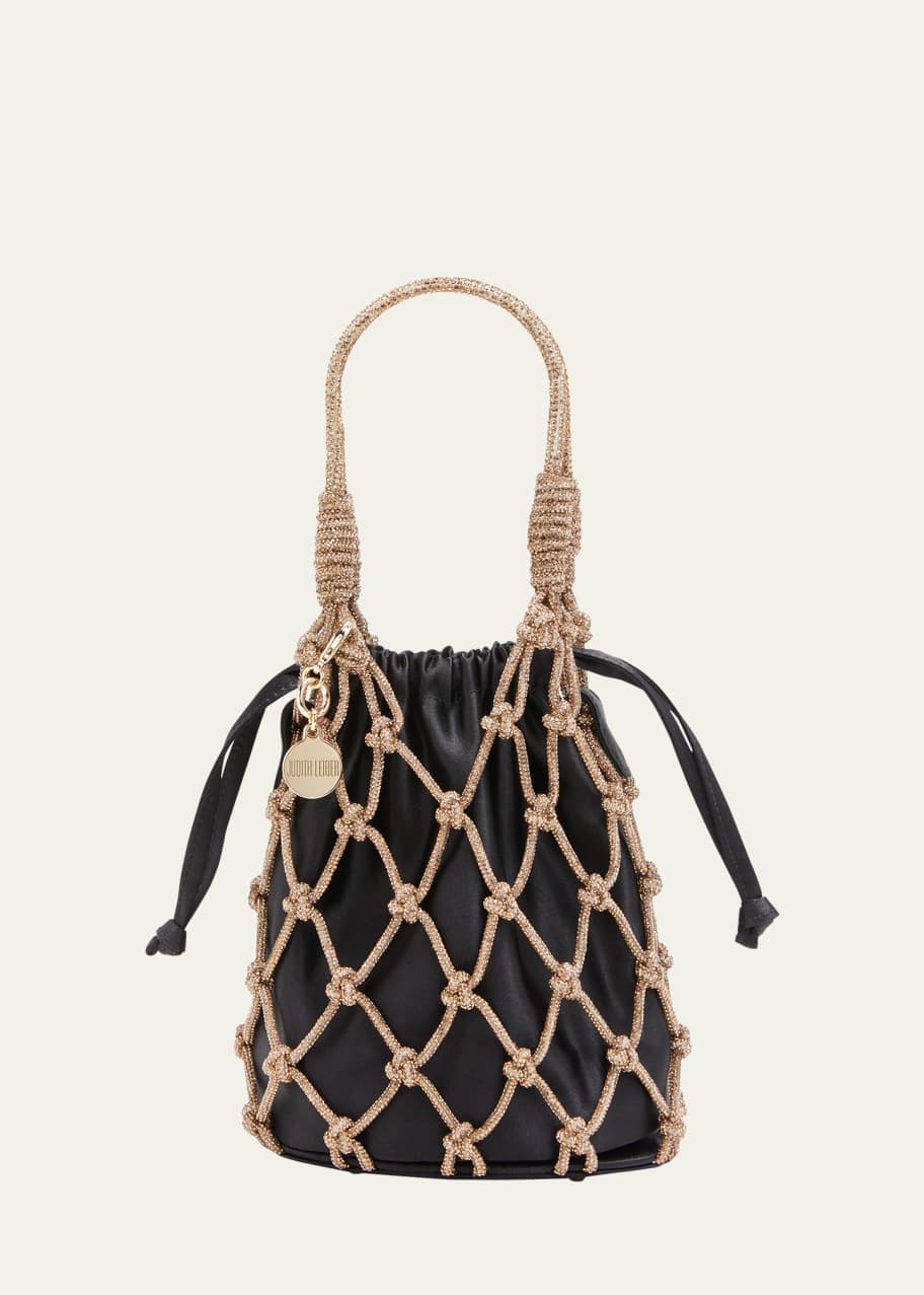 Image 1 of 1: Sparkle Crystal Net Top-Handle Bag