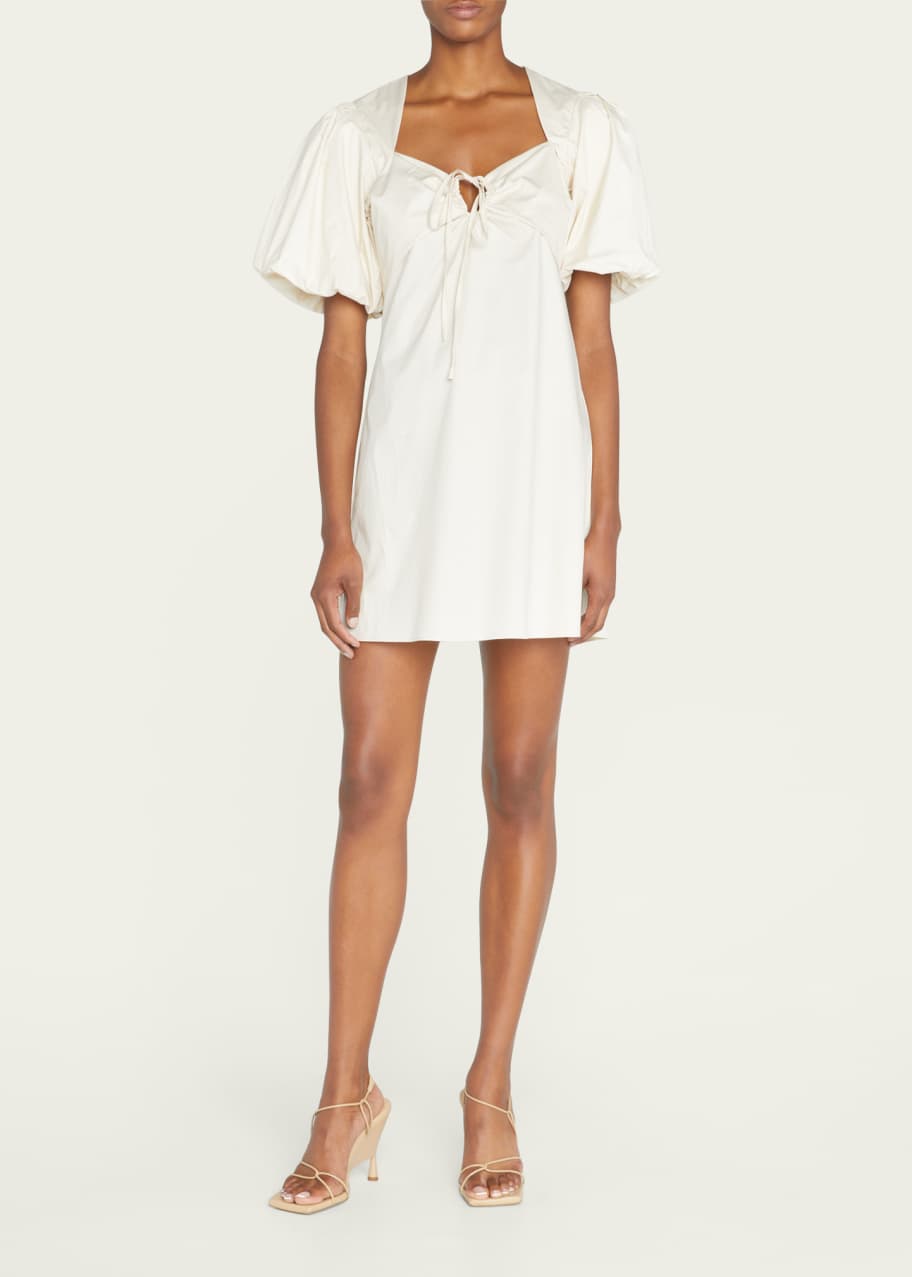 frame mini dress Frame Mini Dress With Sheer Sleeves