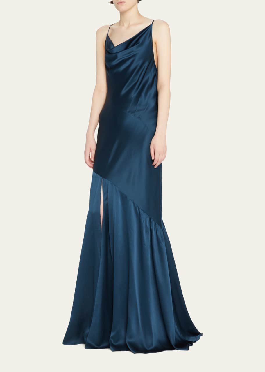 Cinq a Sept Julissa Strappy Back Cowl Neck Silk Gown Bergdorf Goodman