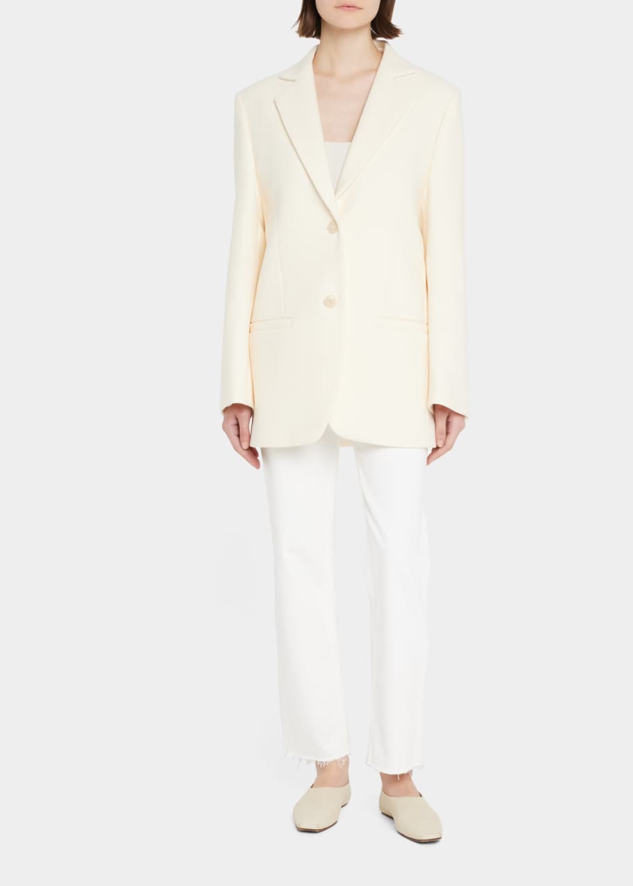 Toteme Longline Melton Wool Blazer Bergdorf Goodman