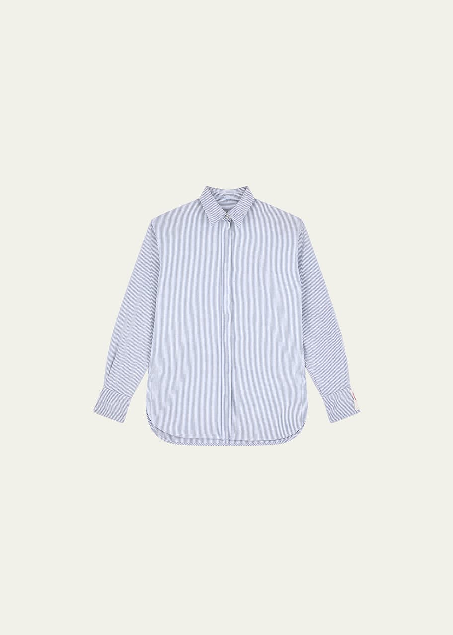 Golden Goose Striped Boyfriend Button-Front Shirt - Bergdorf Goodman