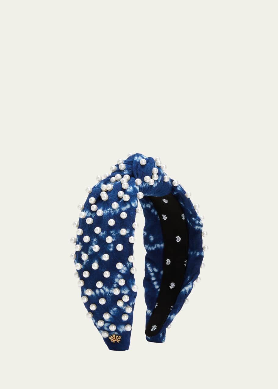 Lele Sadoughi Pearly Shibori Knot Headband - Bergdorf Goodman