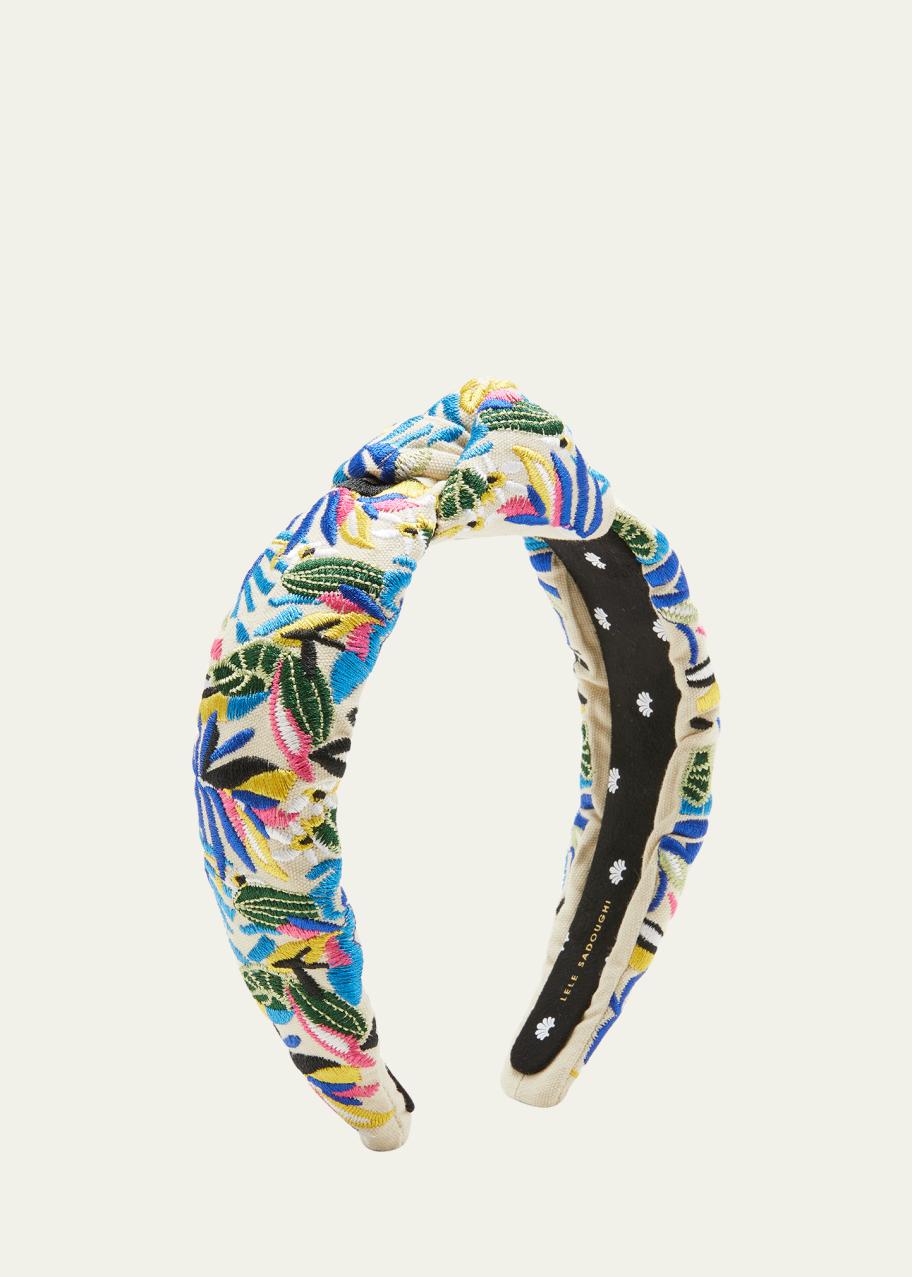 Lele Sadoughi Knotted Rainforest Embroidered Headband  display picture 1