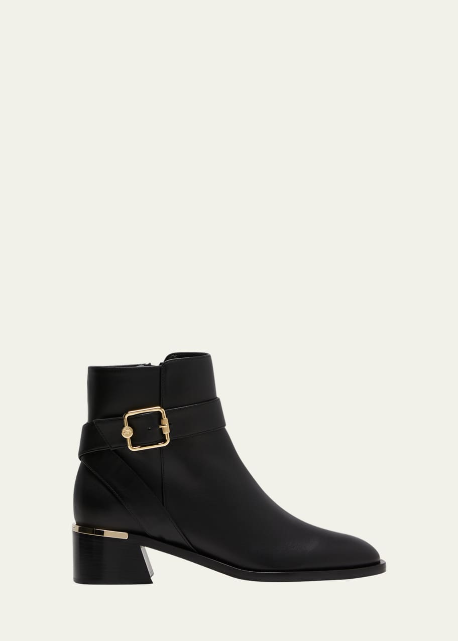 Jimmy Choo Clarice Leather Buckle Ankle Booties - Bergdorf Goodman