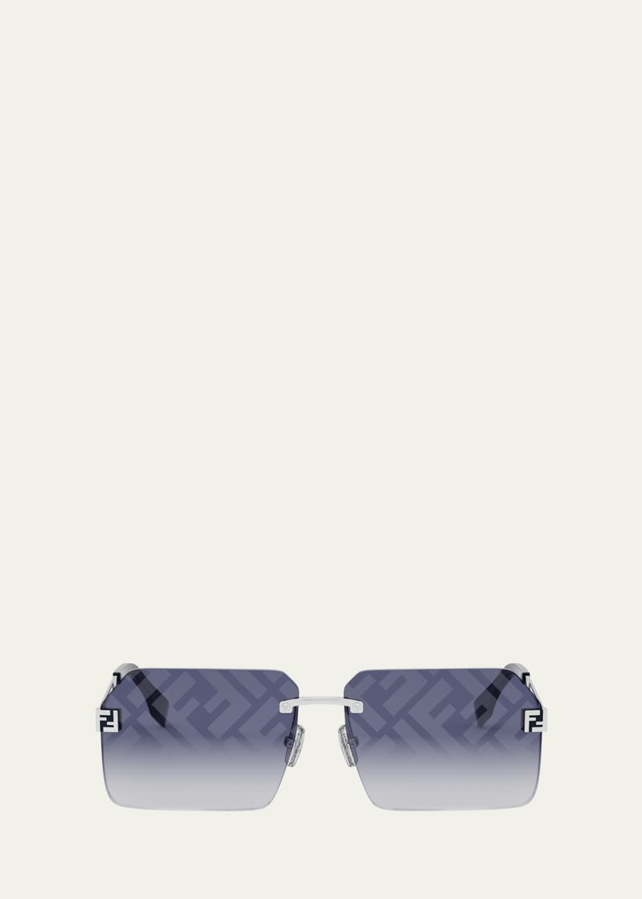 Image 1 of 1: Men's FF-Monogram Square Sunglasses