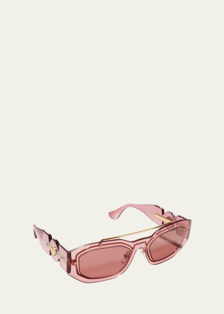 Versace Medusa Oval Plastic & Metal Sunglasses - Bergdorf Goodman