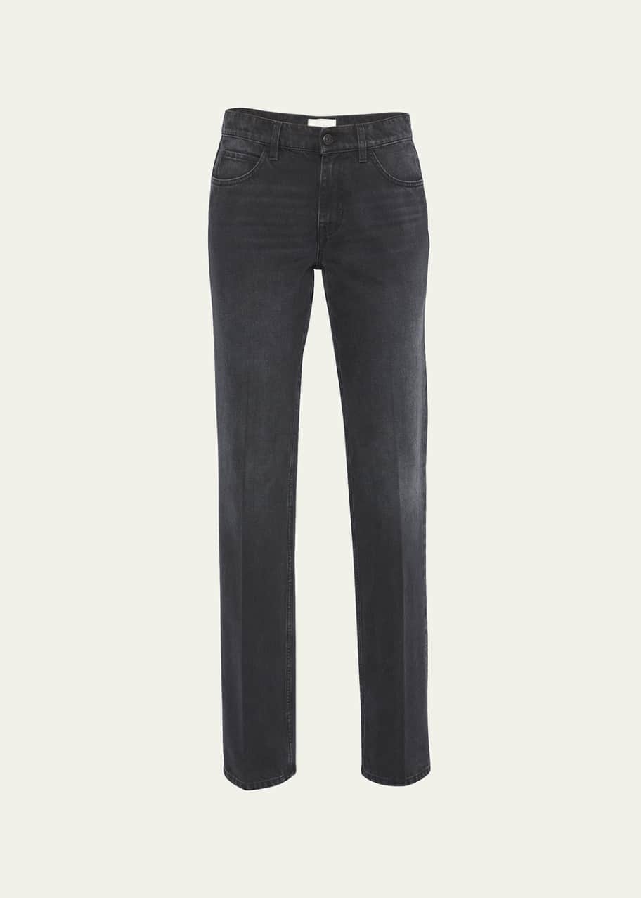 （New）The Row Carlyl ストレートレッグジーンズ THE ROW Carlyl Straight-Leg Jeans, Black - Bergdorf Goodman