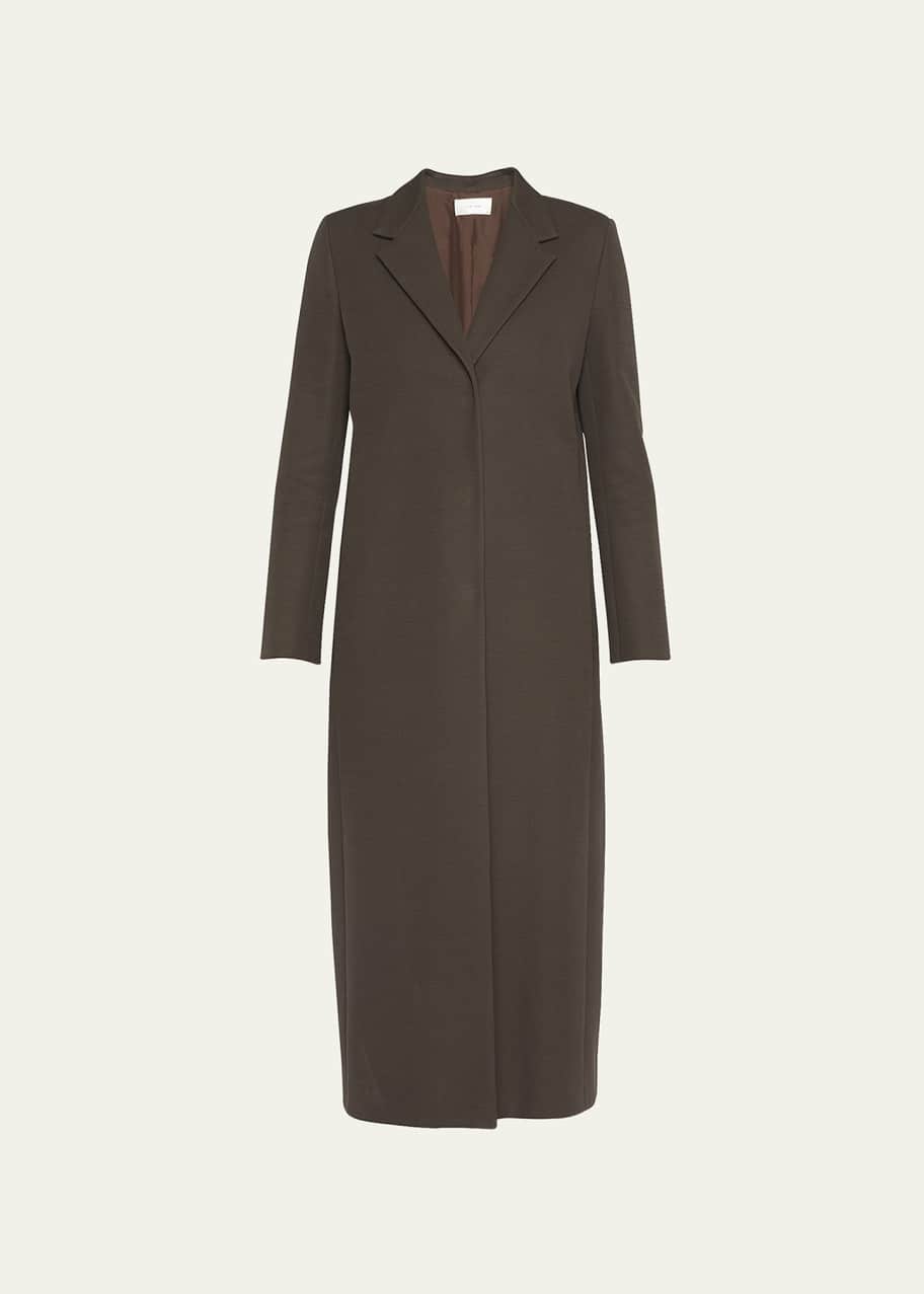 【BAON】The Road Basic Long Coat RTRDE Men Coat, Oversized Notched Long Jacket Trench Coat