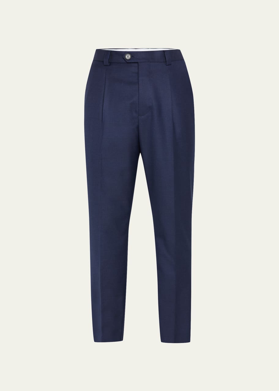 Brunello Cucinelli Men's Wool Pleated Dress Pants - Bergdorf