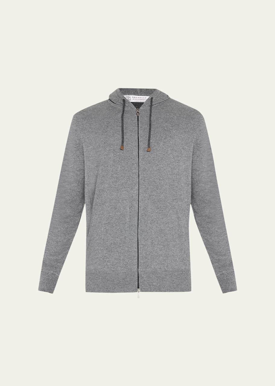 Brunello Cucinelli Men's Cashmere Full-Zip Hoodie - Bergdorf Goodman