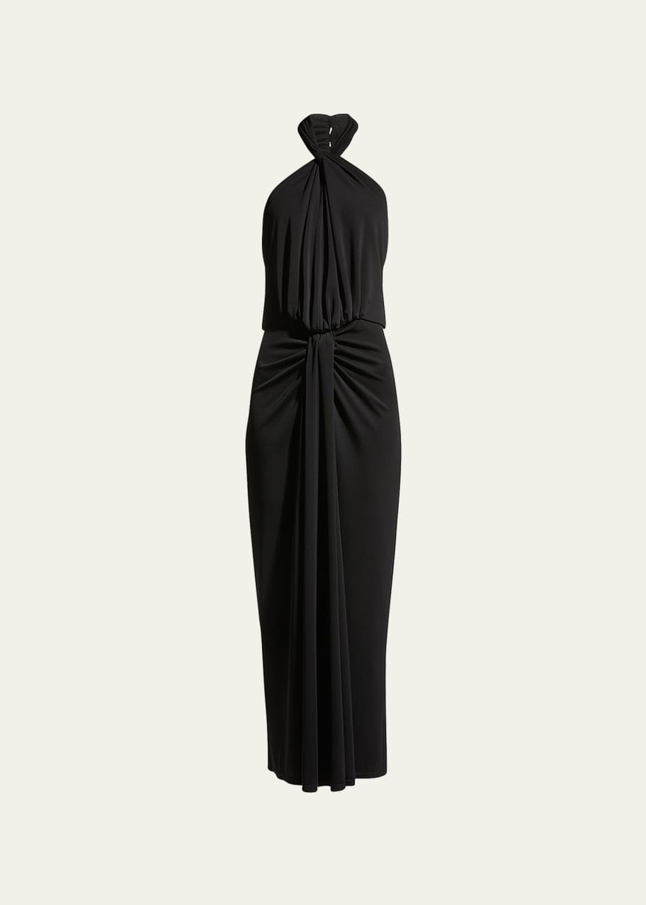 Cinq a Sept Kaily Twisted Jersey Halter Maxi Dress - Bergdorf Goodman