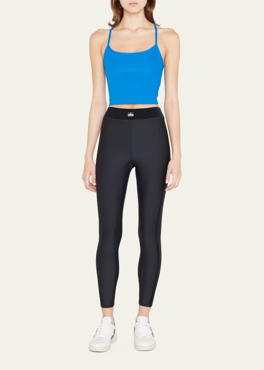 Alo Yoga Airlift High-Waist 7/8 Line Up Legging in Black, Size: Small
