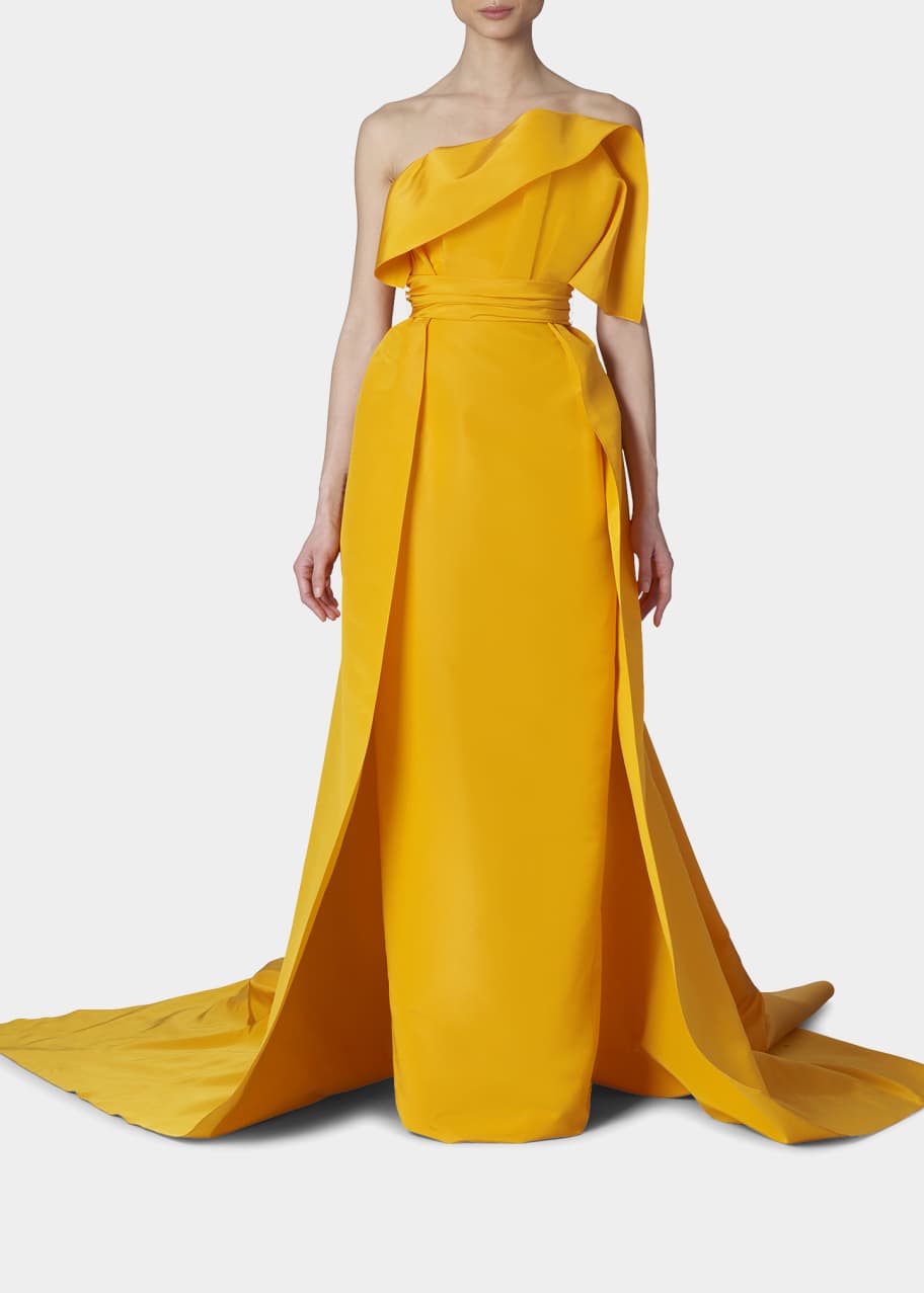 Carolina herrera yellow dress cheap