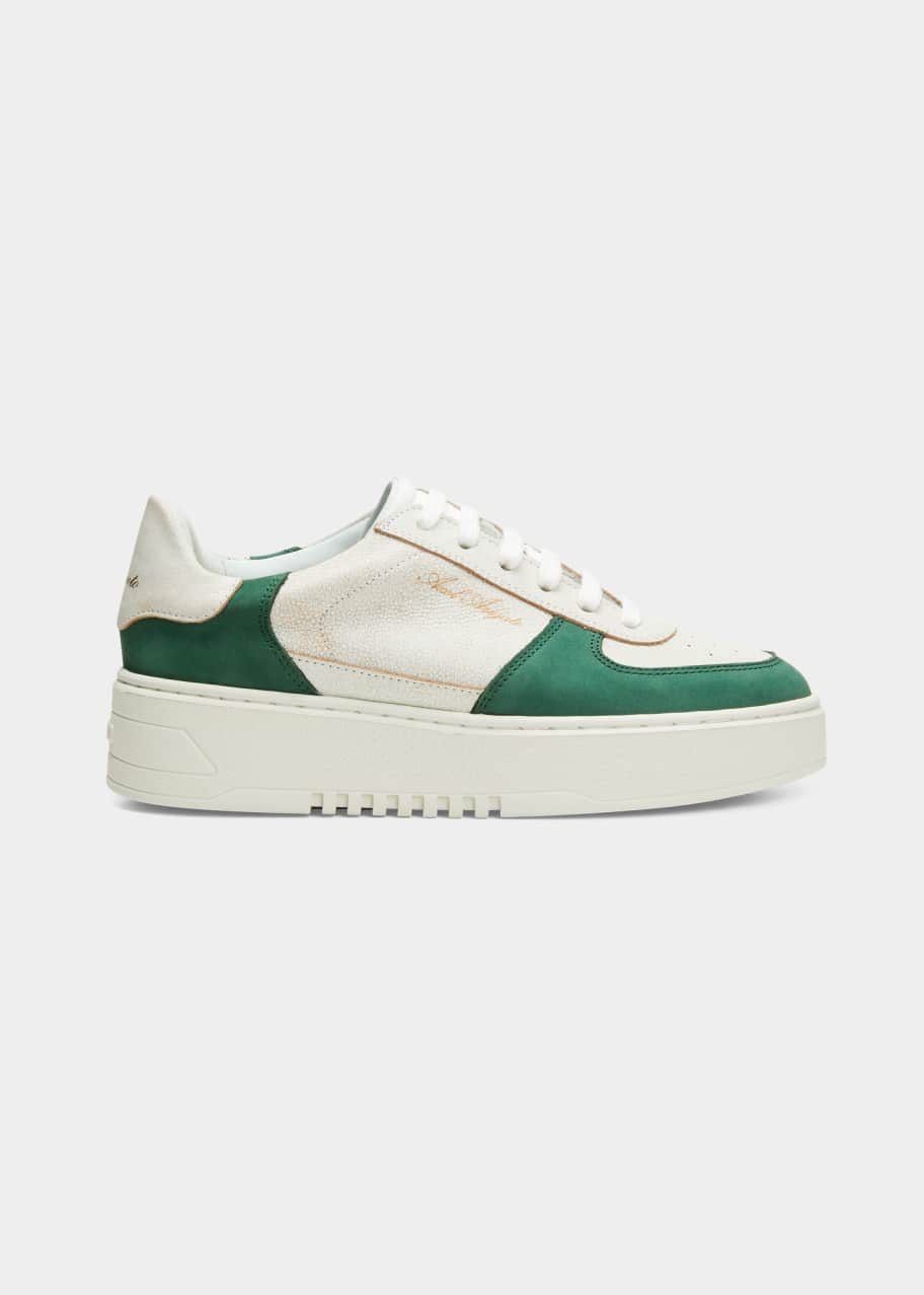 Axel Arigato Orbit Mixed Leather Court Sneakers Bergdorf Goodman