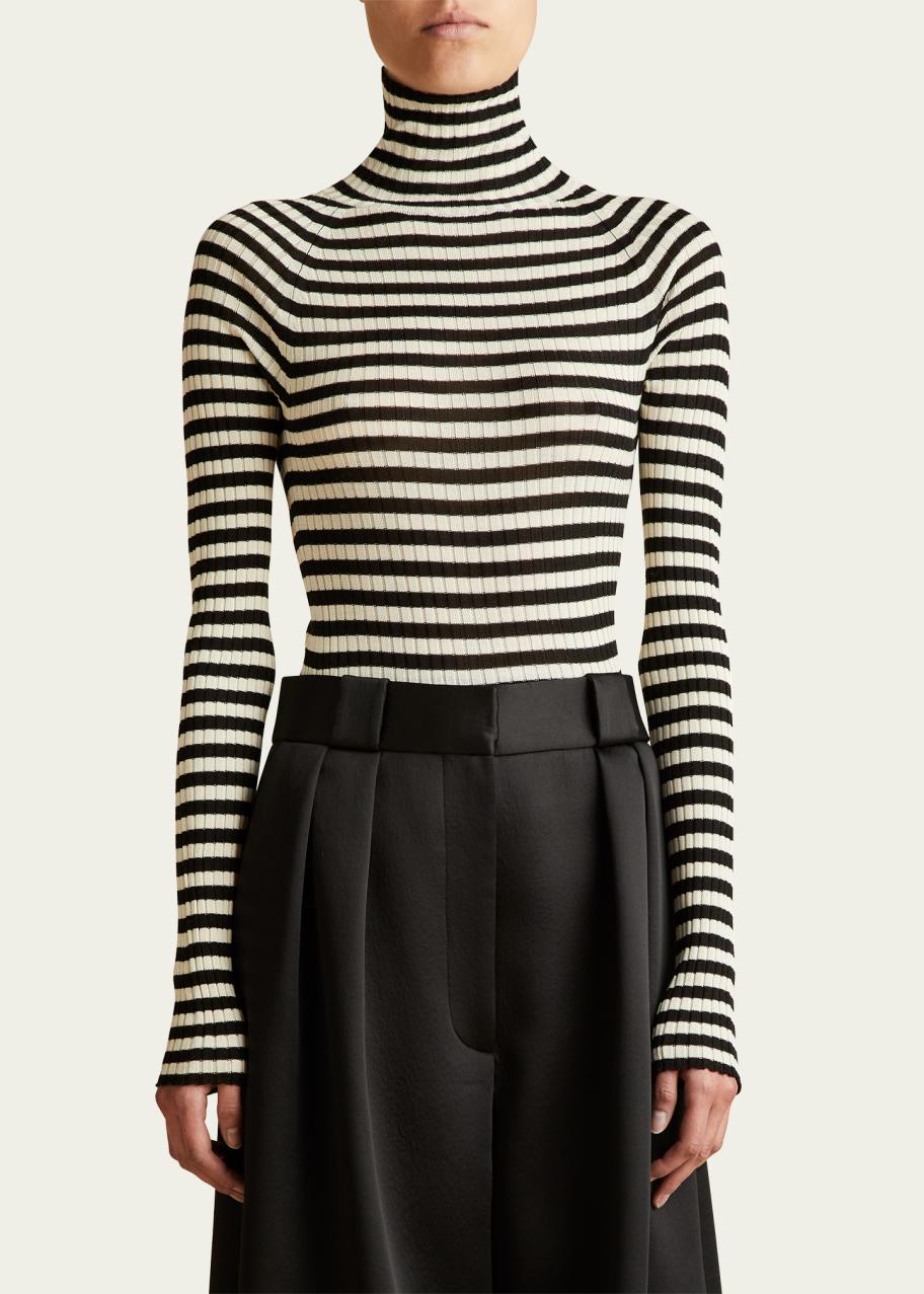 Khaite Kita Ribbed Turtleneck Sweater - Bergdorf Goodman
