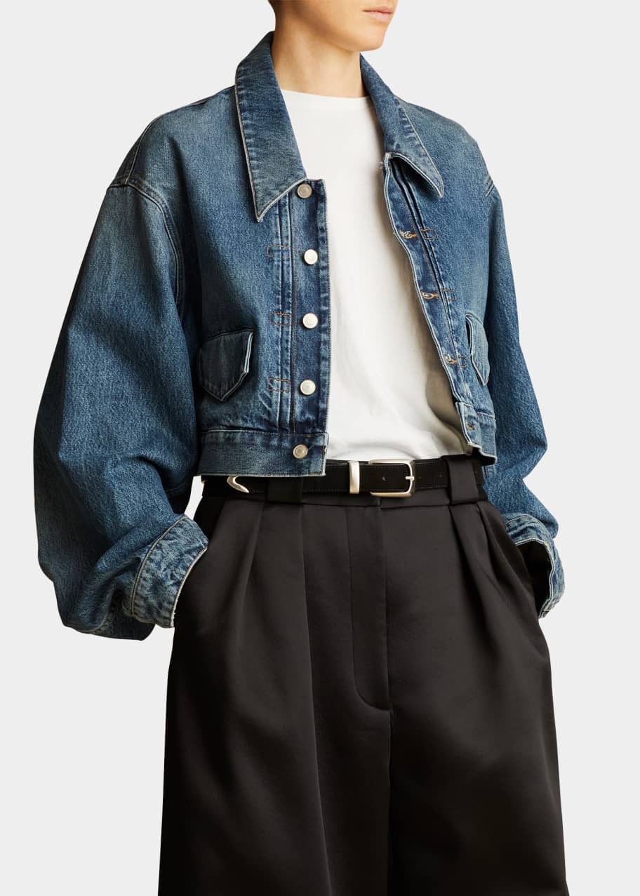【mnem】Pite Denim Crop Jacket mnem】Pite Denim Crop Jacket