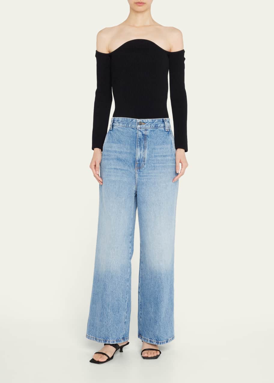 【KHAITE】ian mid-rise wide-leg ジーンズ KHAITE Ian Wide-Leg Jeans | endource