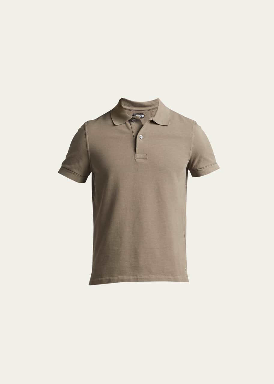 TOM FORD Men's Garment Dyed Piquet Polo Shirt - Bergdorf Goodman