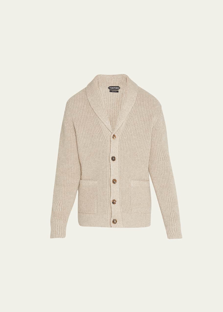TOM FORD Men's Cashmere-Linen Knit Cardigan Sweater - Bergdorf Goodman