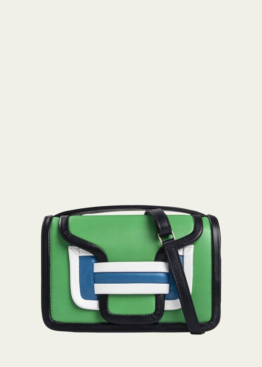 Pierre Hardy Alpha Colorblock Flap Leather Crossbody Bag