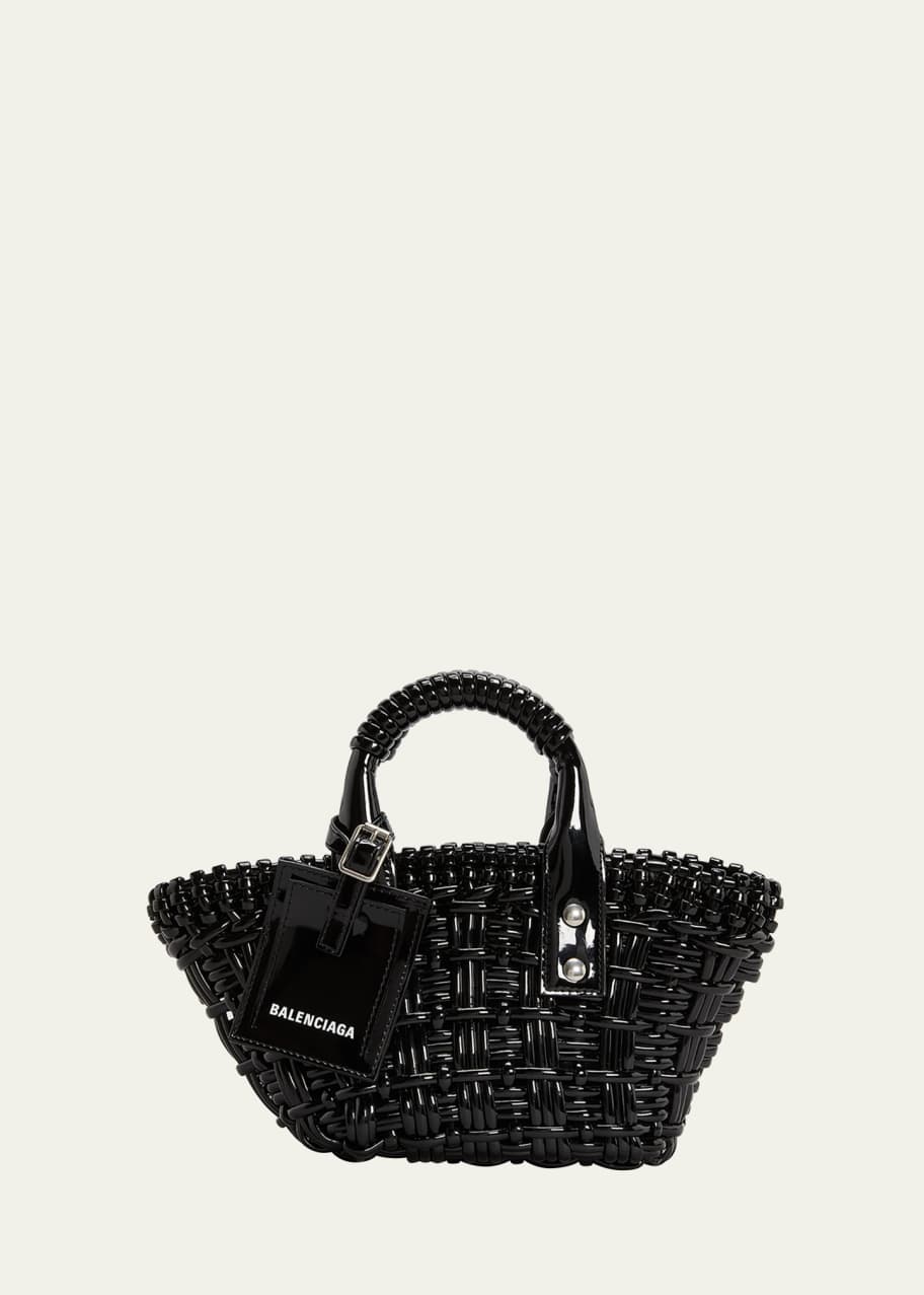 高評価レビュー XS Bistro Balenciaga Basket Bag Top-Handle Faux-Leather バッグ