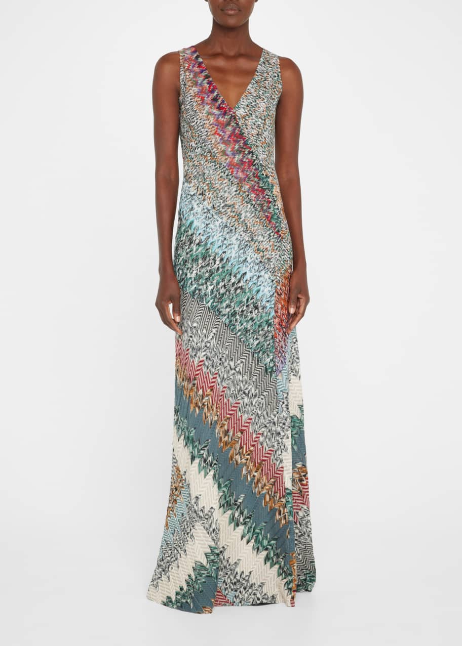 knee length dresses for ladies Chevron Knit Maxi – Lilly Grace