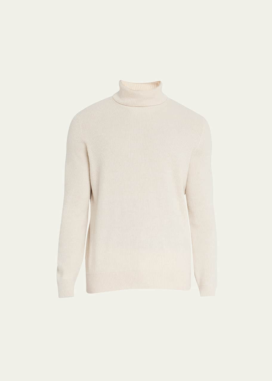 Image 1 of 1: Men's Cashmere Turtleneck Sweater