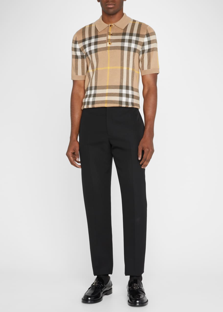 Burberry mens knit polo on sale