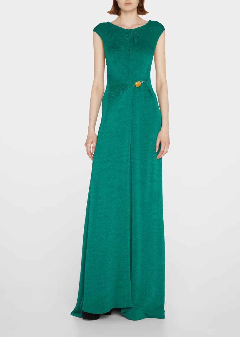 Proenza Schouler Safety-Pin Twist-Back Crepe Knit Maxi Dress - Bergdorf  Goodman