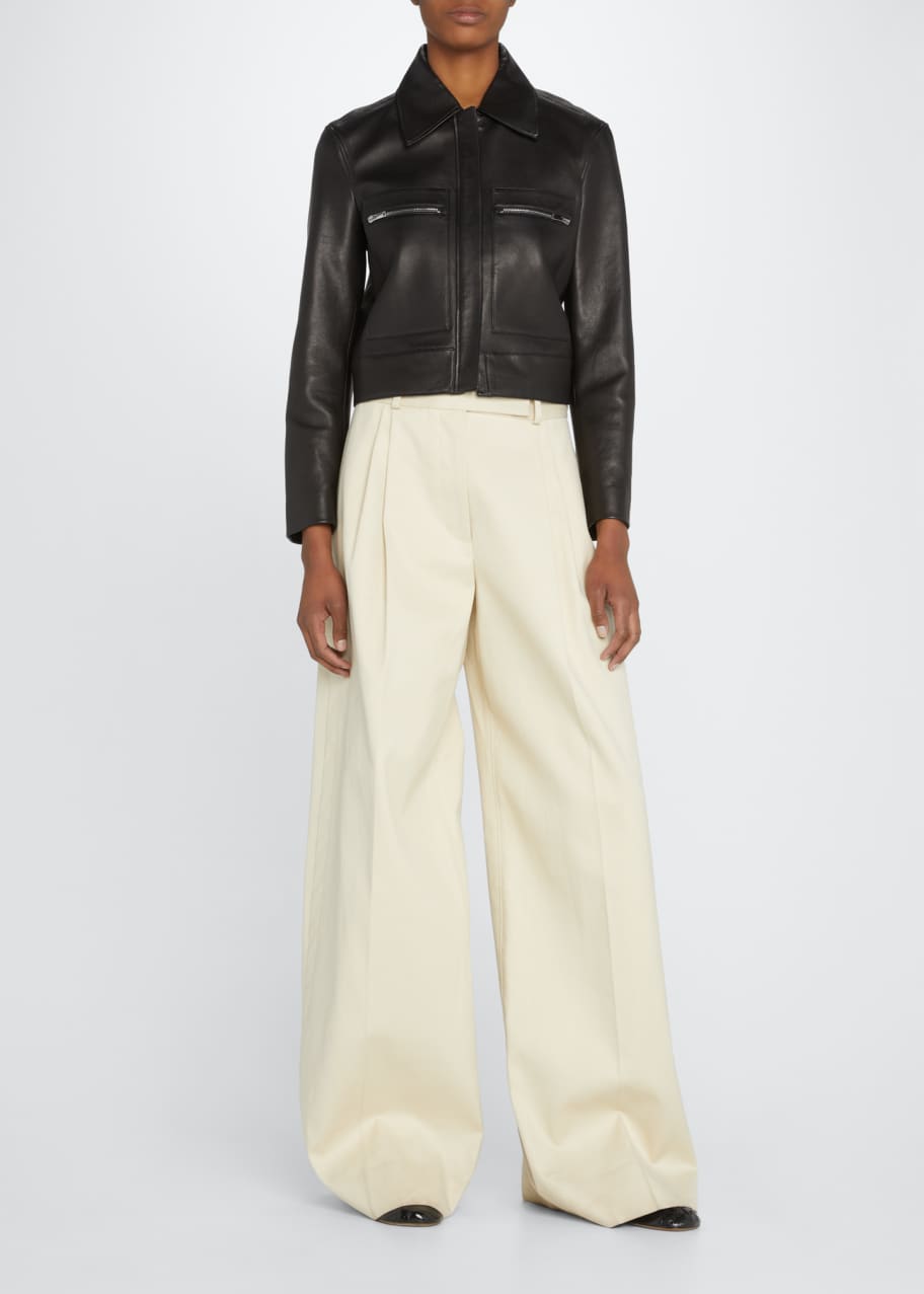 Proenza Schouler Grainy Leather Crop Jacket - Bergdorf Goodman