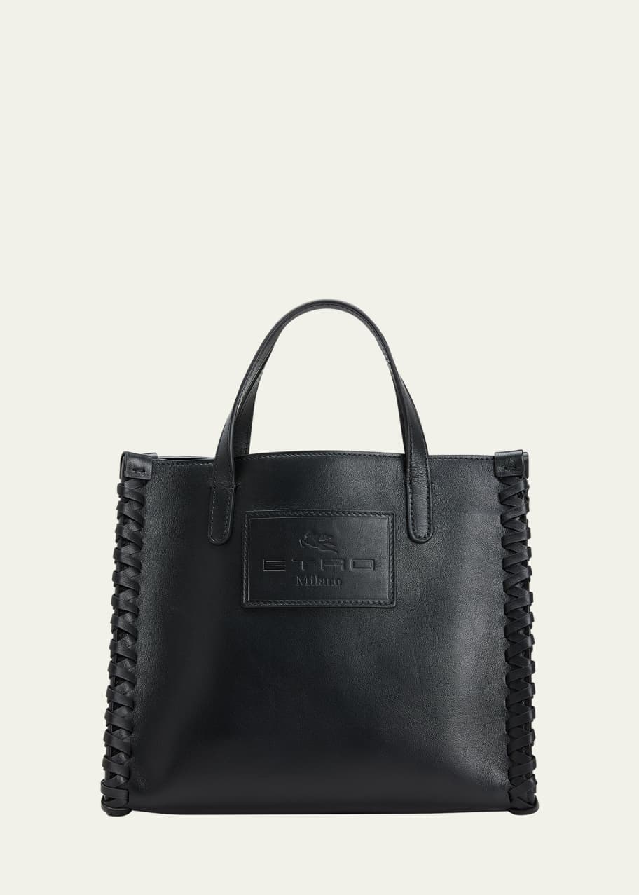 ETRO LEATHER TOTE BAG 牛革 Etro Globetrotter Woven Leather Shopping Tote Bag - Bergdorf Goodman