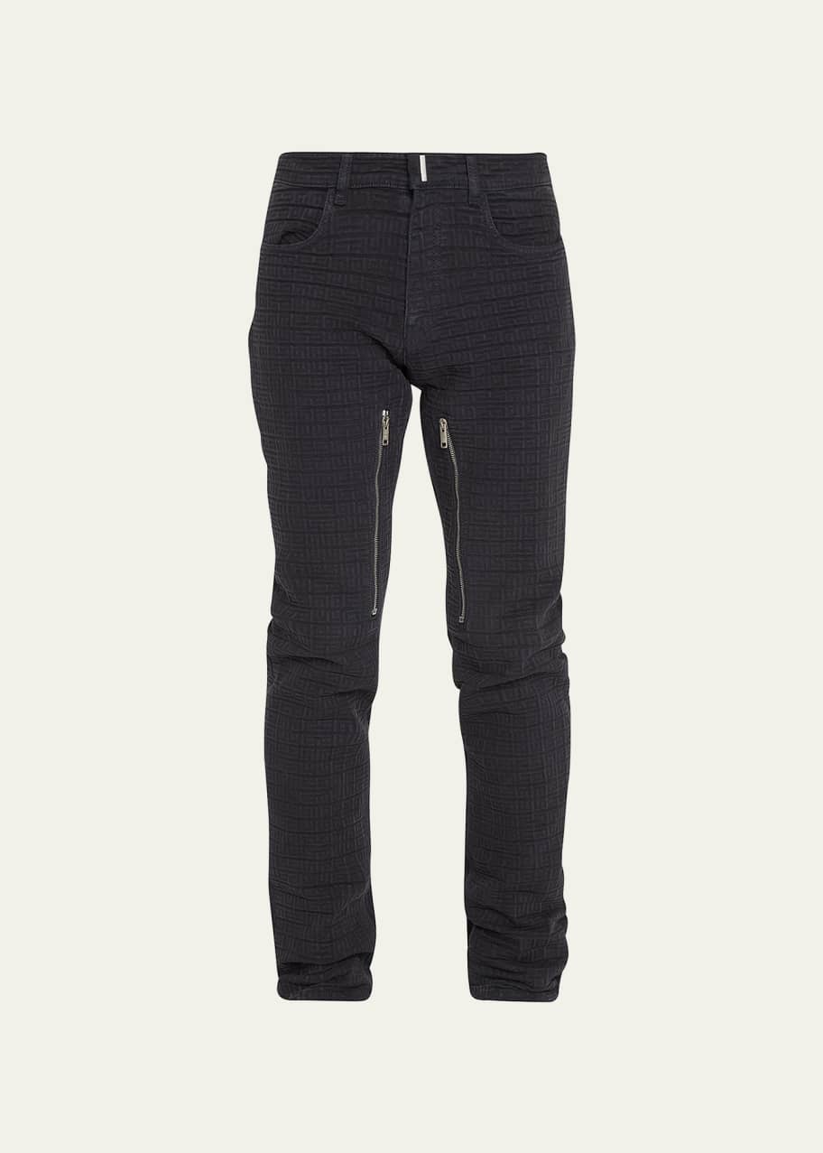 Givenchy Men's 4G Jacquard Denim Trousers - Bergdorf Goodman