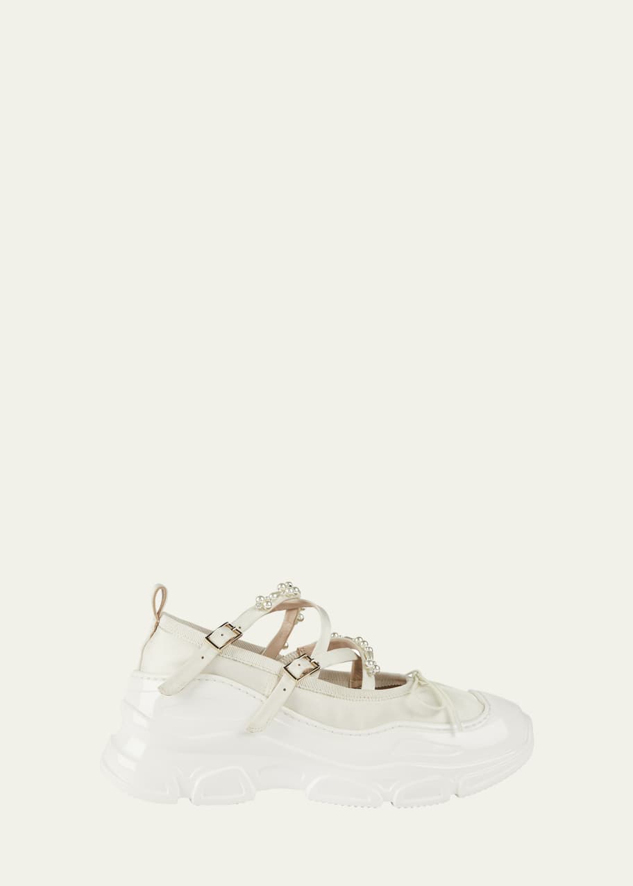 【Simone Rocha】 Embellishedロートップスニーカー Embellished low-top sneakers in black - Simone Rocha | Mytheresa